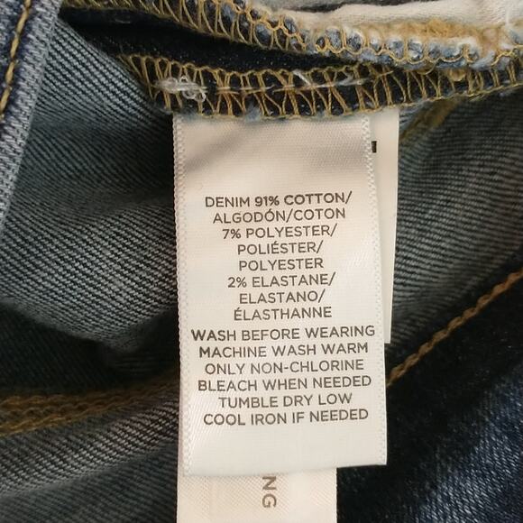 Loft High waist Medium wash raw frayed Hem Skinny Jeans with side stripe sz: 24 - Picture 14 of 16